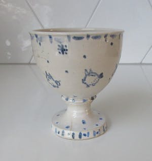 Sjoerd Jonkers - Twee Studio Keramische blauw witte bokalen kopen? Bied vanaf 30!