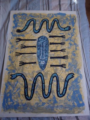 Bettina Lopetro - Zeefdruk, titel, "Fork ". kopen? Bied vanaf 20!