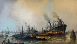 Wim Bos - Rotterdam ca. 1950 kopen? Bied vanaf 450!