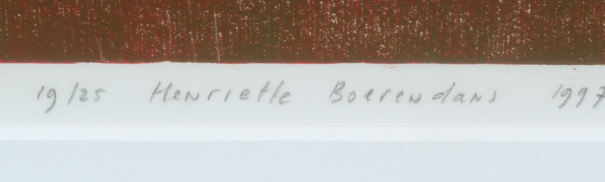 Henriette Boerendans - Houtsnede, 11 oktober - Ingelijst kopen? Bied vanaf 35!