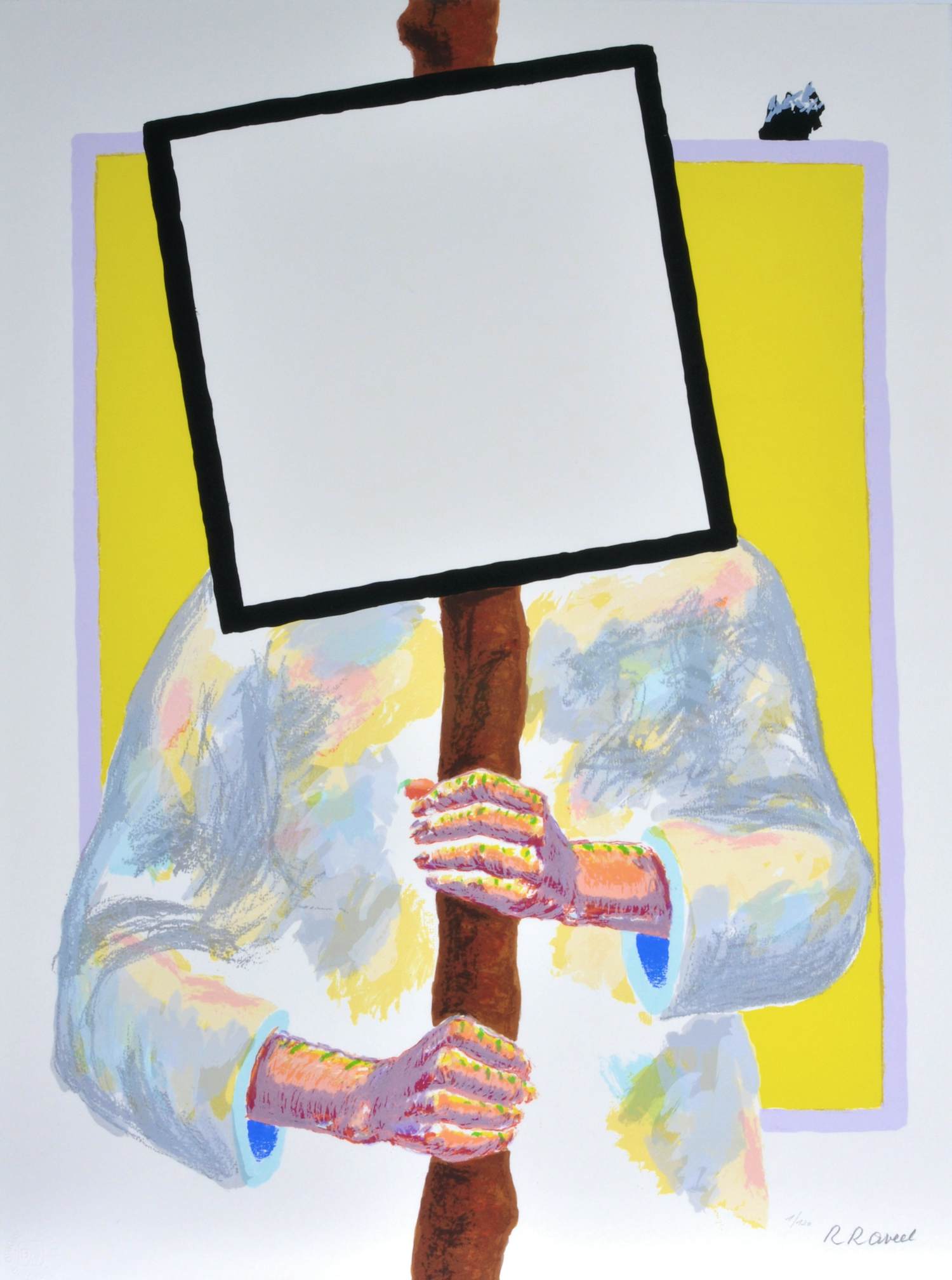 Roger Raveel - De eeuwig durende optocht - Zeefdruk - 80x60 cm - Gesigneerd - n° 1/130 kopen? Bied vanaf 1750!