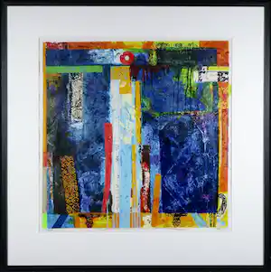 Jos Verwiel - Zeefdruk, Blue Tombe - Ingelijst (Groot) verkauft für € 70!