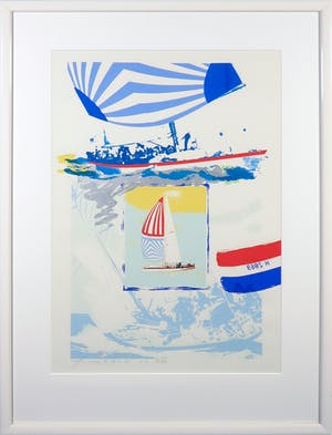 Frank Gude - Litho, Watersport - Ingelijst kopen? Bied vanaf 1!