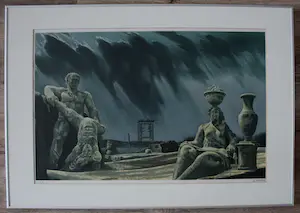 Carel Willink - Ingelijst litho: evenwicht der krachten kopen? Bied vanaf 750!