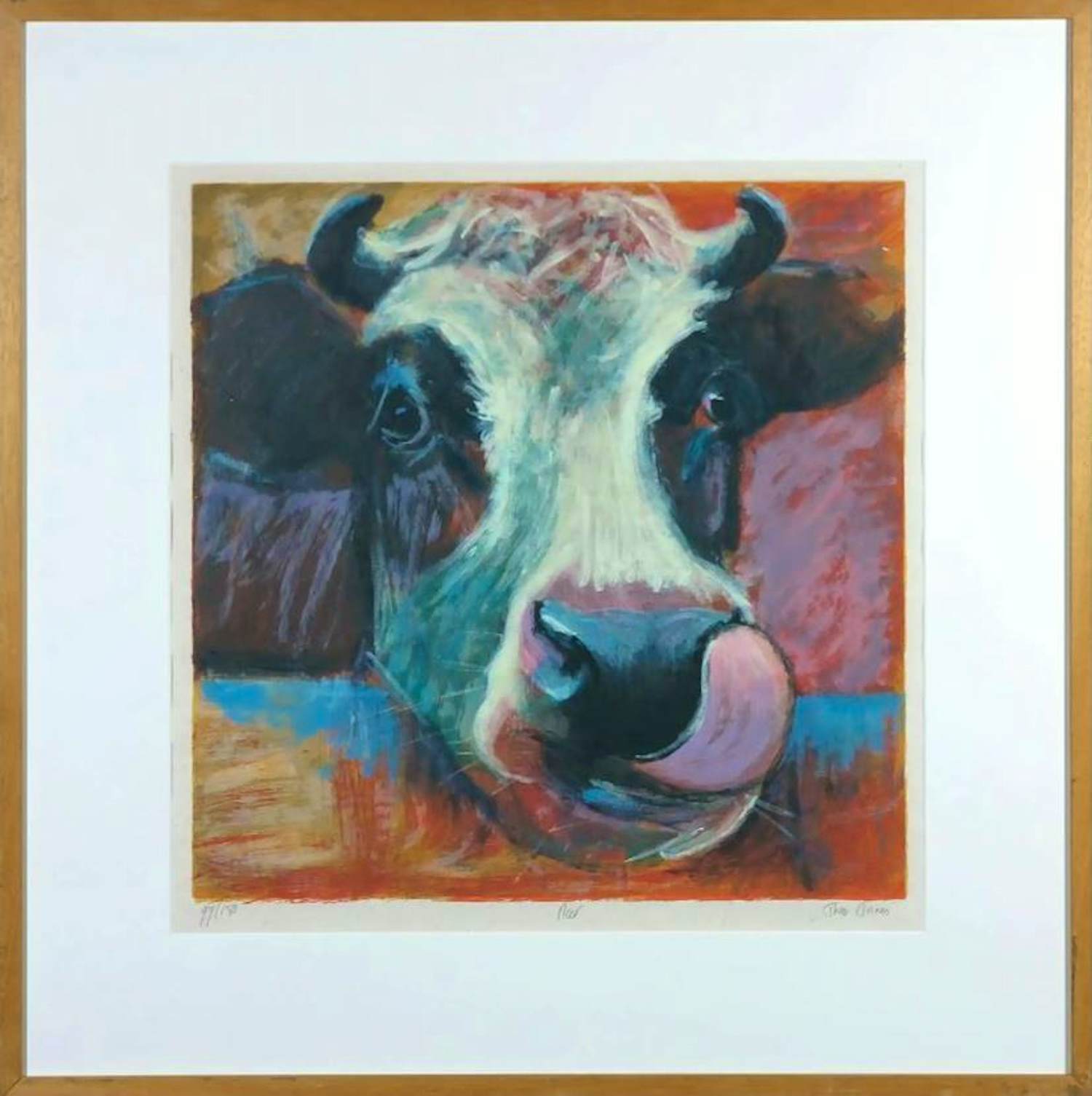 Theo Onnes - Zeefdruk, Noor - Ingelijst verkocht voor € 50!