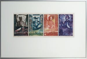 Michael Jepkes - Kleurenets, Ode aan Van Gogh - Ingelijst kopen? Bied vanaf 40!