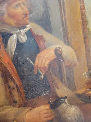 Henricus Engelbertus Reijntjens - Een pijprokende man bij een venster kopen? Bied vanaf 480!