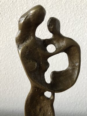 Brons (Onbekend) - Prachtig bronzen beeld " MOEDER MET KIND " LAATSTE KANS !!!!!!! kopen? Bied vanaf 20!
