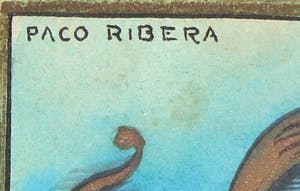 Paco Ribera - Gouache, Twee reclametekeningen Malaga kopen? Bied vanaf 1!