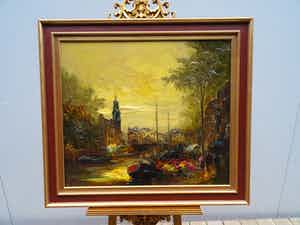 Jan Bevort - Bloemenmarkt Amsterdam. verkocht voor € 375!