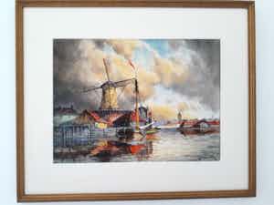 Hermanus Koekkoek (jr.) - (L. Van Staaten) 1836-1909 verkocht voor € 355!