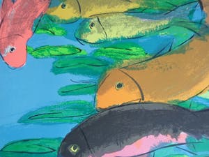 Walasse Ting - KOIS / KLEURZEEFDRUK / 54x74cm / SIG / 1986 kopen? Bied vanaf 309!