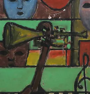 Anton Bolleurs - Olieverf op doek, Muziek nr. 6 - Ingelijst kopen? Bied vanaf 1!