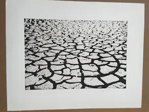 AcheterMenashe Kadishman - Cracked earth? Enchérissez de 100!