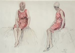 Johannes Abraham Mondt - 1859-1941 Dames in badpak, tekenles in de Pulchri studio kopen? Bied vanaf 100!