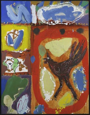 Dominique Chan - Acryl en collage op doek, Zonder titel (Groot) kopen? Bied vanaf 250!