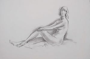 Jan Sluijters (jr.) - Tekening, Zittend naakt kopen? Bied vanaf 1!