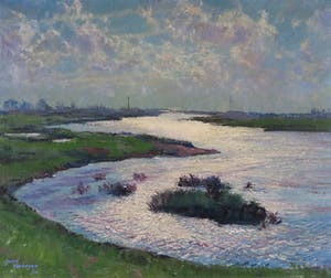 Josef Verheijen - Olieverf op doek, Landschap - Ingelijst kopen? Bied vanaf 100!