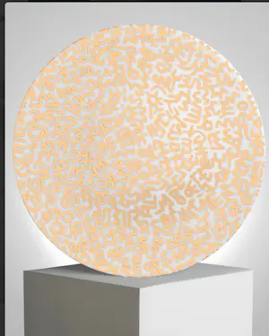 Keith Haring - Handgeschilderd porseleinen verzamelbord wit/goud (Limited Edition) kopen? Bied vanaf 150!