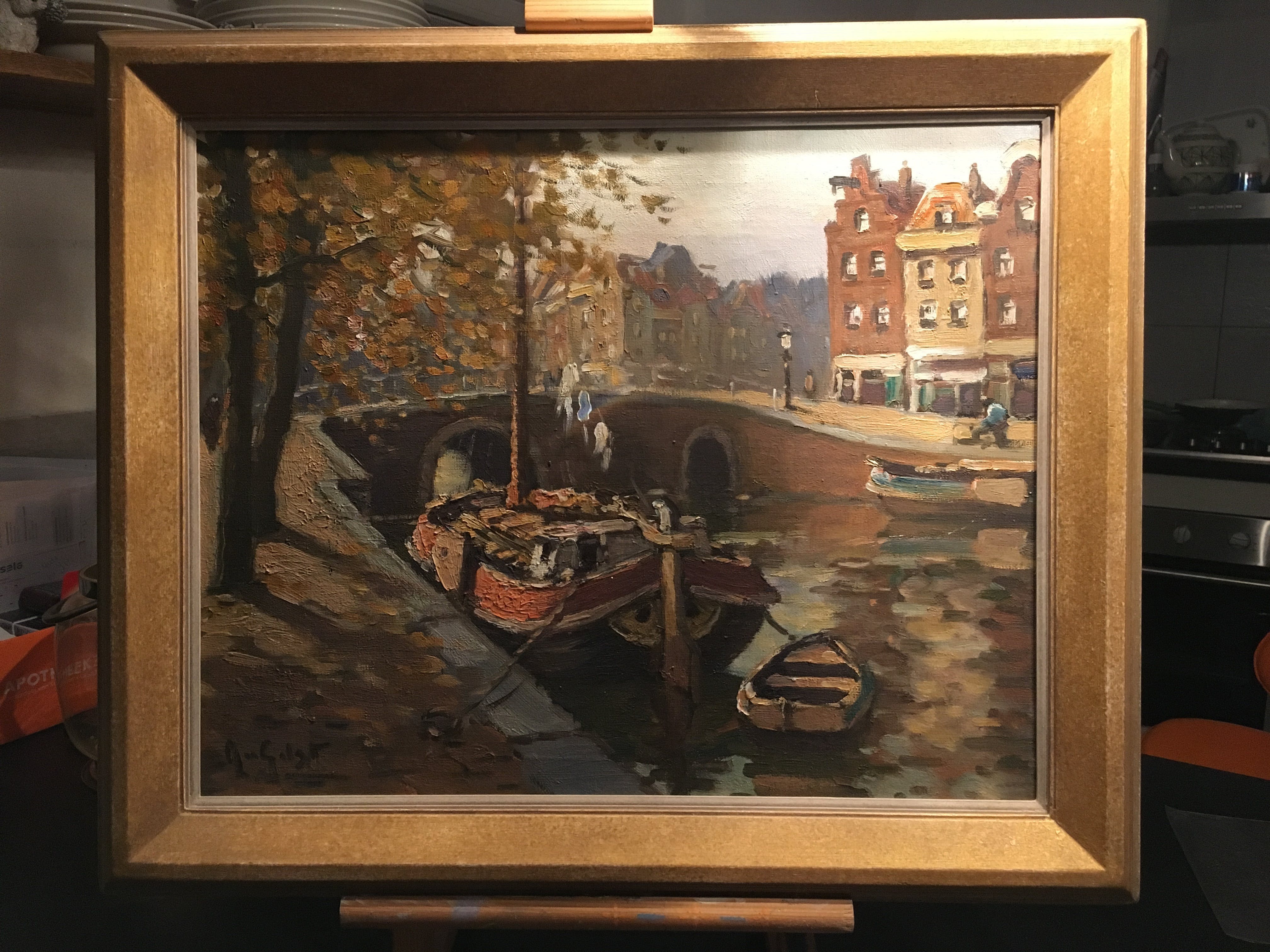 Arnout van Gilst - Stadsgezicht Amsterdam  verkocht voor € 325!