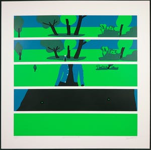 Hans Landsaat - Compleet portfolio met vijf zeefdrukken, In the parks of london kopen? Bied vanaf 100!