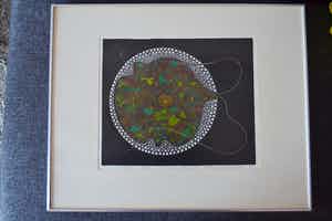 Harry van Kruiningen - Ets, eerst vrijkomende cel uit een zygote. verkocht voor € 50!