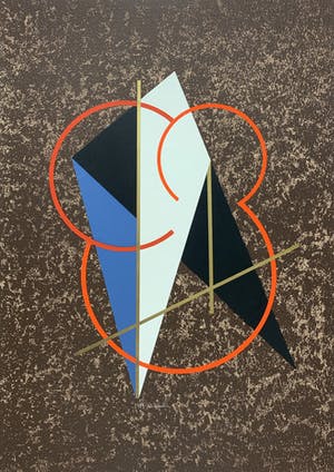 Cesar Domela - collage en zeefdruk - zonder titel - 1981 kopen? Bied vanaf 225!