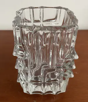 Vladislav Urban - Brutalistische glazen vaas 1960s uitgevoerd voor Sklo Union kopen? Bied vanaf 35!