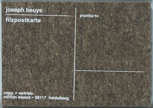 Joseph Beuys - Set van een gesigneerde postkaart en Filzpostkarte kopen? Bied vanaf 1!