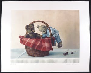 Marina Radius - Zeefdruk, Mand met beren kopen? Bied vanaf 1!