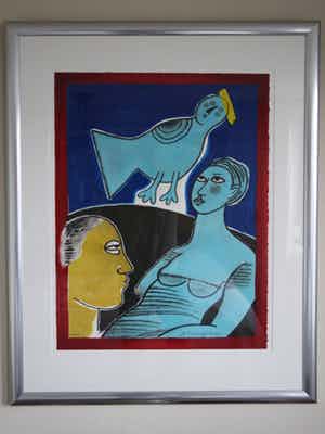 Corneille - Man Vrouw Vogel verkocht voor € 200!