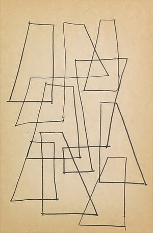 Siep van den Berg - Lot van drie tekeningen, Abstracte composities - Ingelijst kopen? Bied vanaf 40!