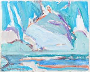 Paul Overhaus - Olieverf op canvas, Zeegezicht verkocht voor € 1!