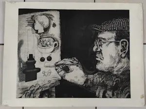 Herman Berserik - Zelfportret voor de ezel kopen? Bied vanaf 200!