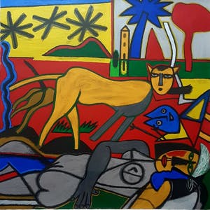 Corneille - " Les trois Etoiles" zeer grote zeefdruk!! kopen? Bied vanaf 425!