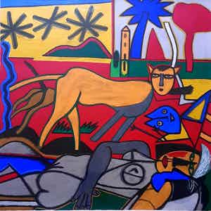 Corneille - " Les trois Etoiles" zeer grote zeefdruk!! verkocht voor € 425!