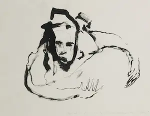 Niet of onleesbaar gesigneerd - Inkttekening, Uber die Kunst ein Richtigen - Ingelijst kopen? Bied vanaf 1!