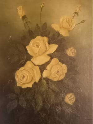 Niet of onleesbaar gesigneerd - Stilleven met Gele Rozen kopen? Bied vanaf 1!