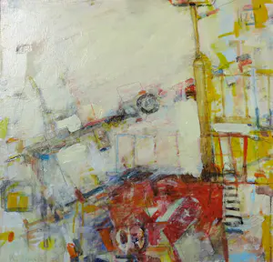 Henk Kraayenzank - Gemengde techniek (olieverf, potlood) op doek, Zonder titel - Ingelijst kopen? Bied vanaf 150!