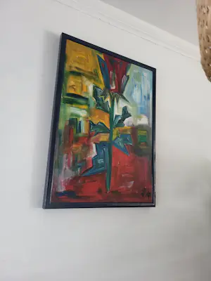 Niet of onleesbaar gesigneerd - Abstracte meerkleurige Roos kopen? Bied vanaf 10!