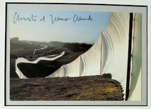 Christo - Collage Project Running Fence - handgesigneerd inc. stofmonster - read to frame kopen? Bied vanaf 119!