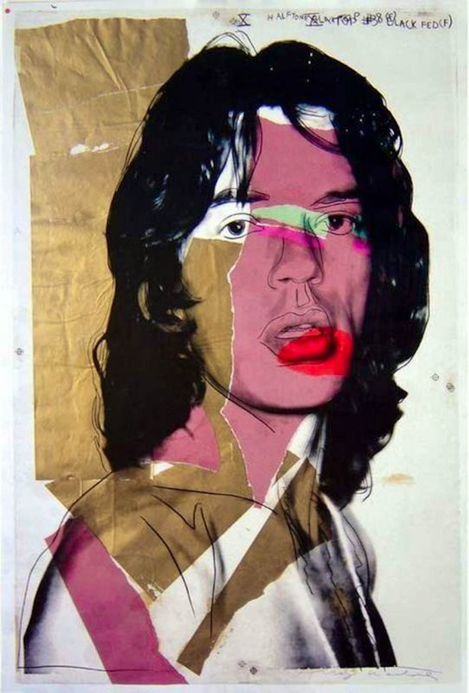 Andy Warhol - Kleurenoffset-litho MICK JAGGER uit 2010 verkocht voor € 90!