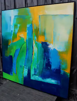 Ria Nieswaag - Ingelijste acrylverf op doek - 1997 kopen? Bied vanaf 575!
