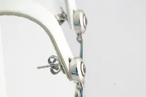 164- Chique PAAR 14 krt gouden Art Deco stijl dames oorstekers met diamant. kopen? Bied vanaf 220!