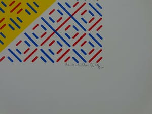 Henk van der Plas - GEOMETRIE / KLEURZEEFDRUK / 46x46cm / SIG / 1985 kopen? Bied vanaf 25!