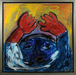 Martin van Wordragen - Gemengde techniek op doek, Winnaar - Ingelijst (Groot) verkocht voor € 300!