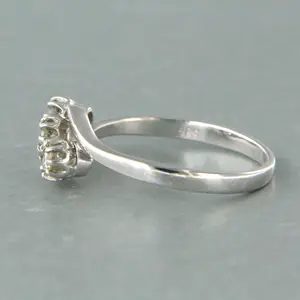 14k witgouden ring bezet met briljant geslepen diamant tot. 0.27 ct kopen? Bied vanaf 240!