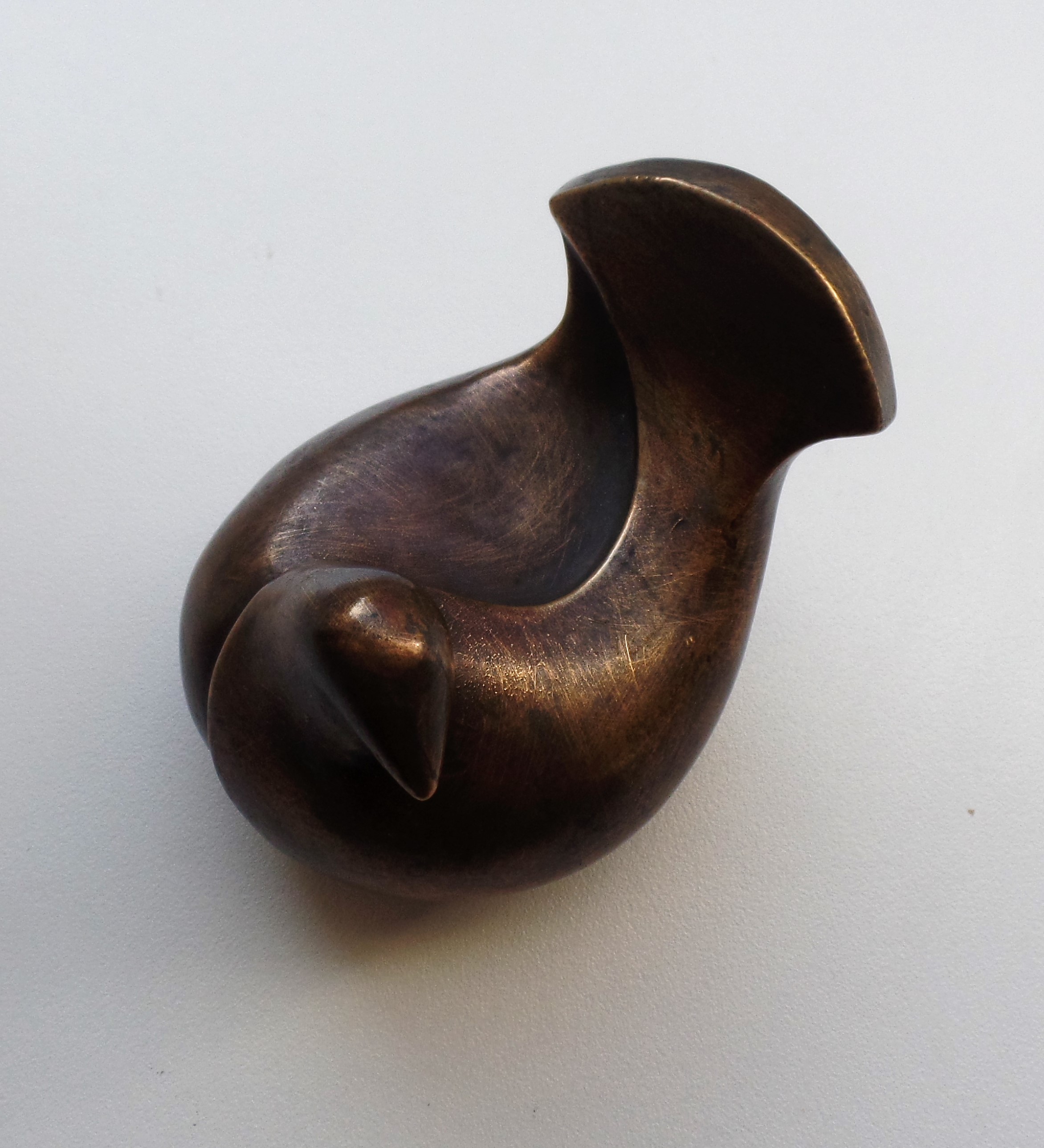 Niet of onleesbaar gesigneerd - Duif - Brons verkocht voor € 1!