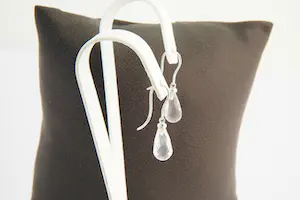 144- Elegante set 14 krt gouden oorsieraden - facetgeslepen licht roze edelsteen kopen? Bied vanaf 50!