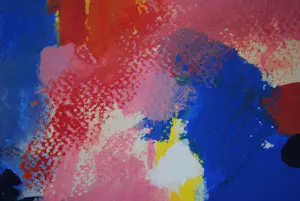 Willem Brauck - "Bal Masqué" - abstracte gouache - zuurvrij ingelijst kopen? Bied vanaf 165!